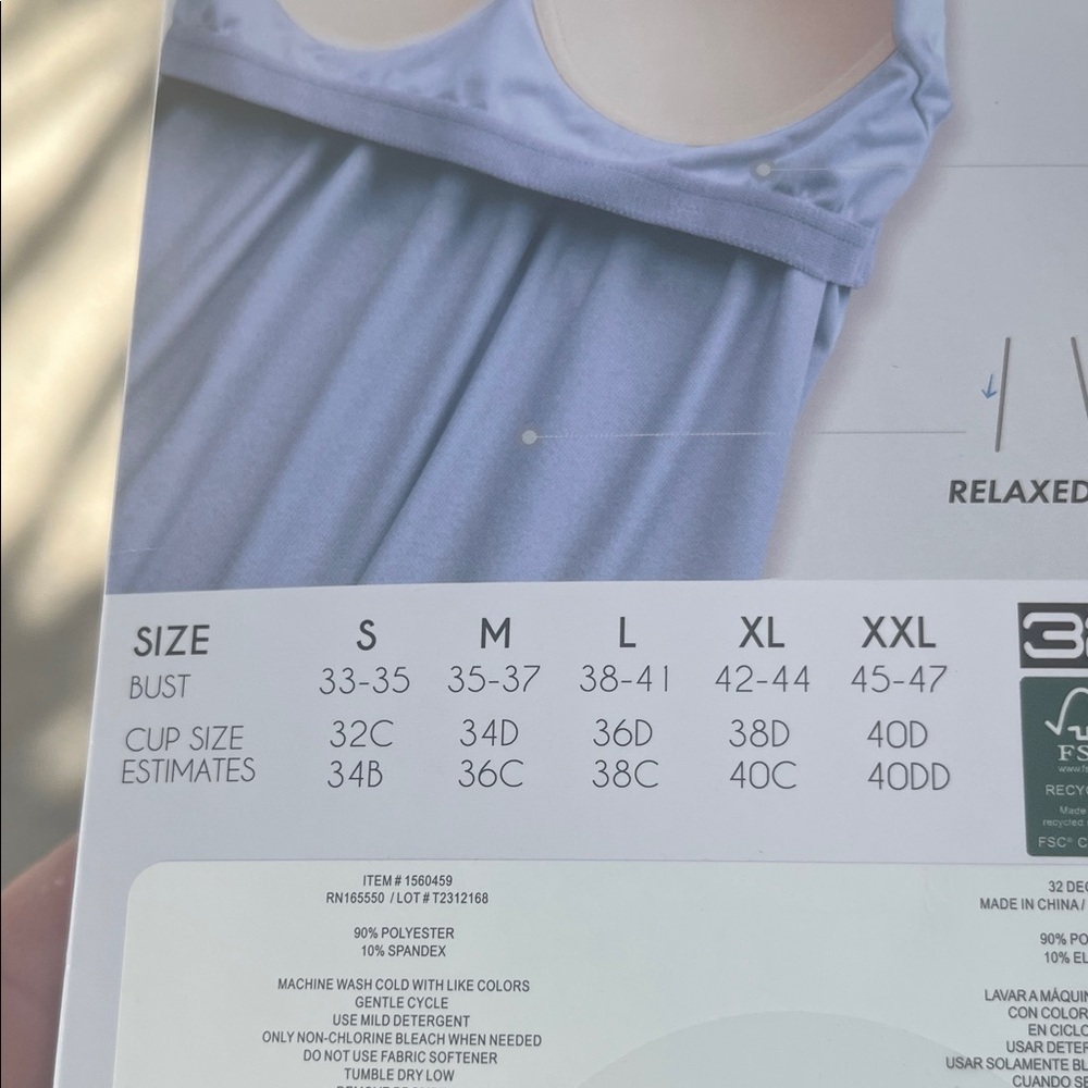 32 Degrees Women's White and Light Blue Camisole 2-Pack L NWT - Picture 6 of 8